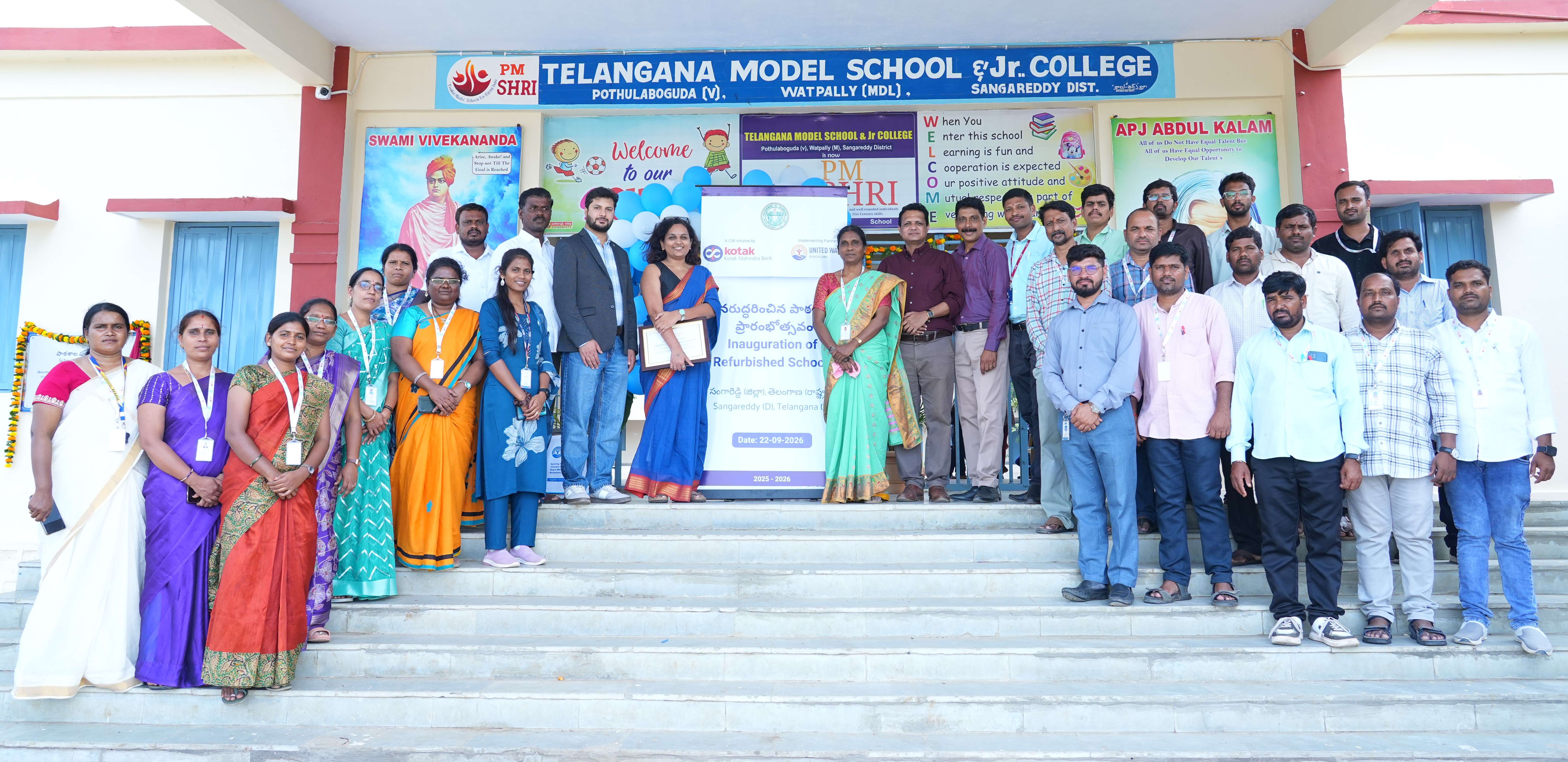 Kotak Mahindra Bank and United Way Bengaluru collaborate to strengthen learning infrastructure across five government schools in Telangana